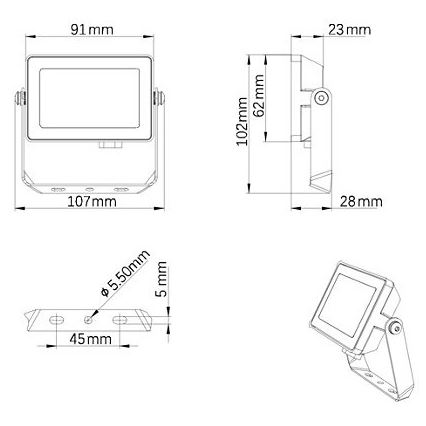 Philips - Светодиодный уличный прожектор PROJECTLINE LED/10W/230V IP65 3000K