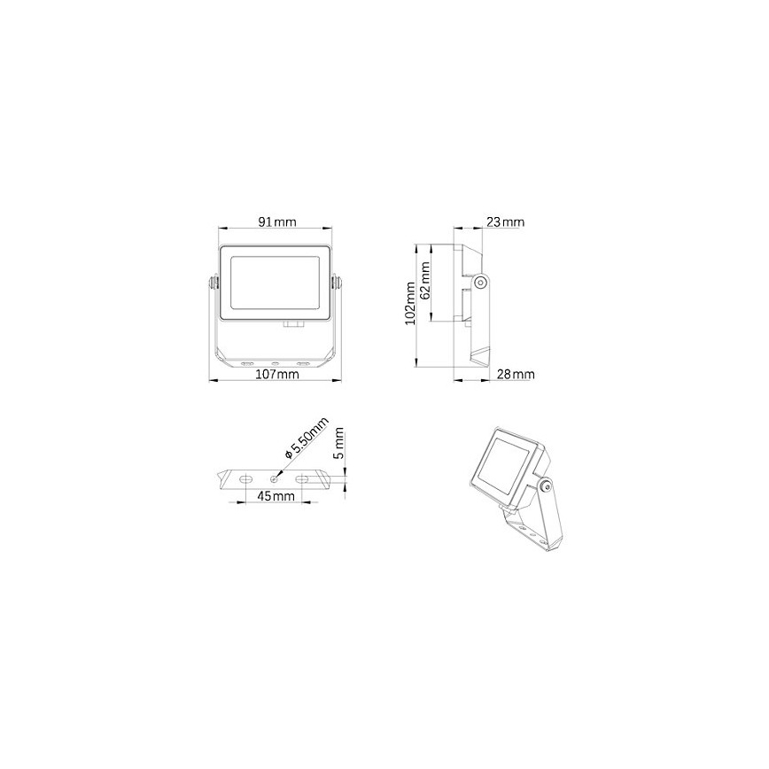 Philips - Светодиодный уличный прожектор PROJECTLINE LED/10W/230V IP65 3000K