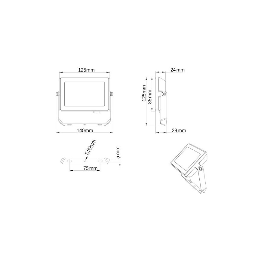 Philips - Светодиодный уличный прожектор PROJECTLINE LED/20W/230V IP65 3000K