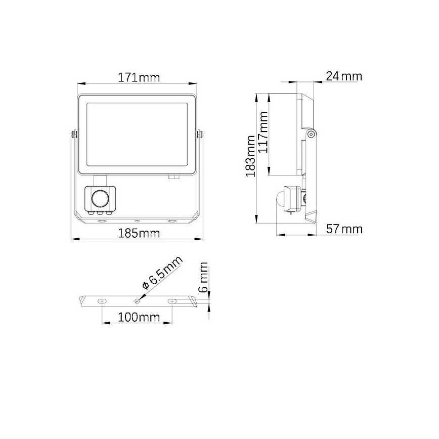 Philips - Светодиодный уличный прожектор с датчиком PROJECTLINE LED/30W/230V IP65 3000K