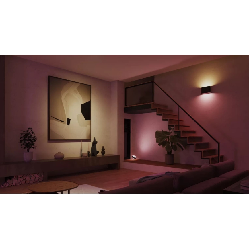 Philips - Уличный светодиодный настенный RGBW-светильник с регулированием яркости Hue DYMERA 2xLED/10,2W/230V 2000-6500K IP44