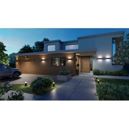 Philips - Уличный светодиодный настенный RGBW-светильник с регулированием яркости Hue DYMERA 2xLED/10,2W/230V 2000-6500K IP44