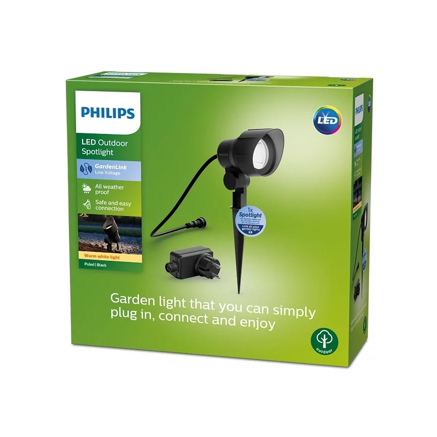 Philips - Светодиодный уличный точечный светильник LED/24W/230V 2700K IP44