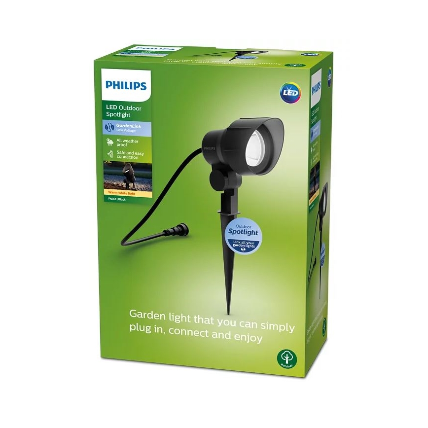 Philips - Светодиодный уличный точечный светильник LED/6W/12V 2700K IP44