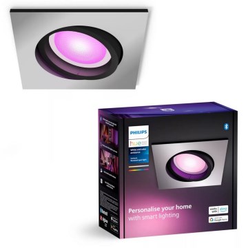 Philips - Светодиодный встроенный RGBW-светильник с регулированием яркости Hue CENTURA 1xGU10/4,2W/230V 2000-6500K