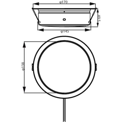 Philips - Светодиодный встроенный светильник LED/6,5W/230V 3000K