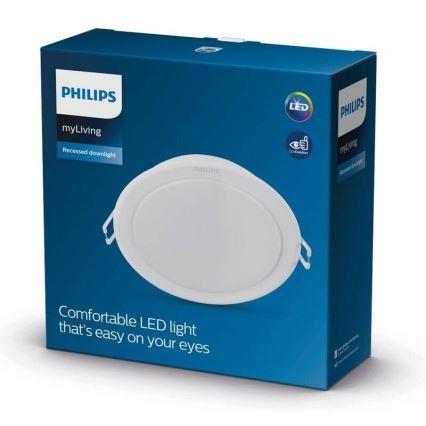 Philips - Светодиодный встроенный светильник MESON LED/12,5W/230V 6500K