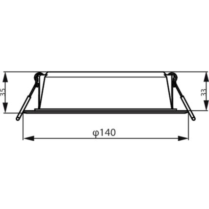 Philips - Светодиодный встроенный светильник MESON LED/12,5W/230V 6500K