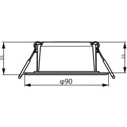 Philips - Светодиодный встроенный светильник MESON LED/5,5W/230V 3000K