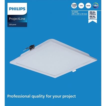 Philips - Светодиодный встроенный светильник PROJECTLINE LED/15W/230V 29,5x29,5 см
