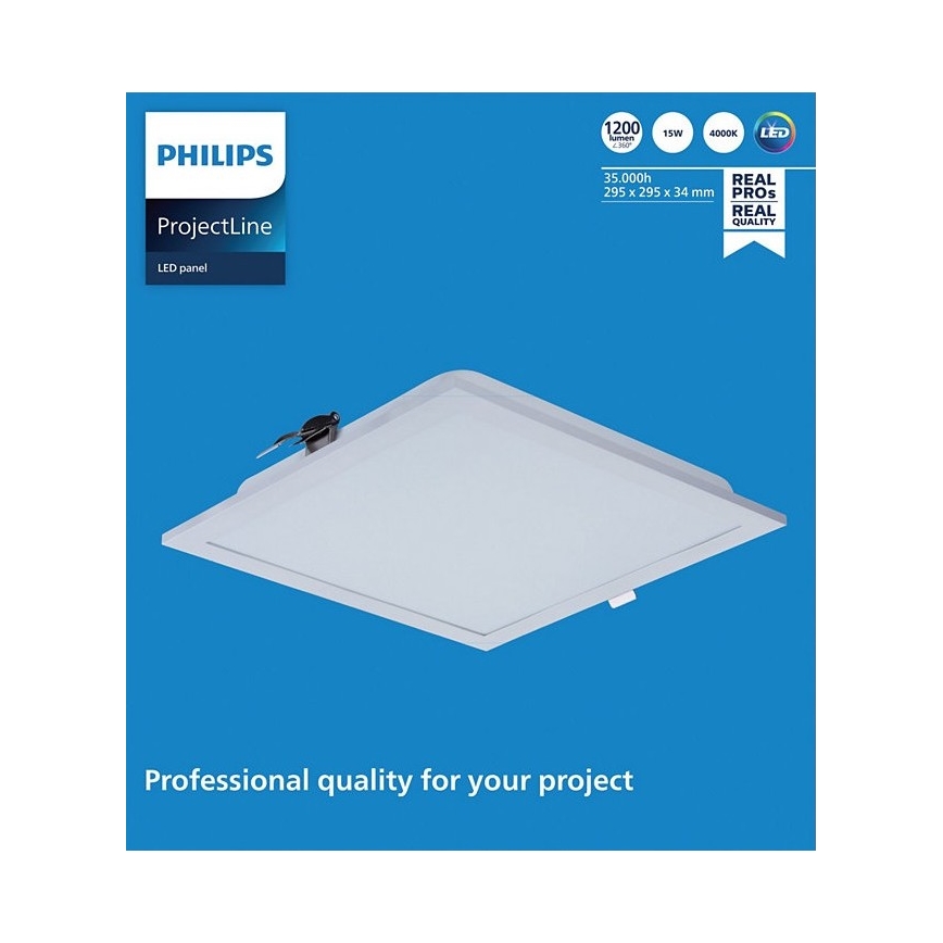 Philips - Светодиодный встроенный светильник PROJECTLINE LED/15W/230V 29,5x29,5 см