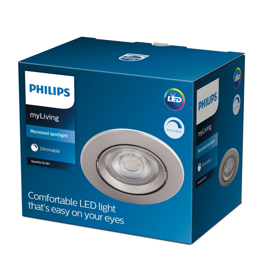 Philips - Светодиодный встроенный светильник с регулированием яркости LED/5W/230V 2700K