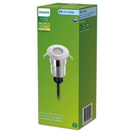 Philips - Светодиодный встроенный уличный светильник SPORE LED/1W/24V IP67