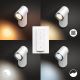 Philips - Светодиодный настенный светильник для ванной комнаты с регулированием яркости Hue ADORE 1xGU10/5W/230V IP44 + пульт ДУ
