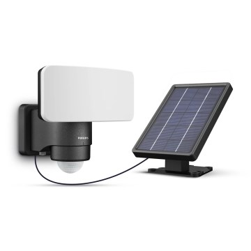 Philips - Світильник на сонячних батареях для стіни з LED, датчиком руху та сутінковим сенсором TYLUS LED/6W/3,7V 2600 mAh 5000K IP44