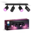 Philips - Світильник точковий LED RGBW з димером Hue FUGATO 4xGU10/4,2W/230V 2000-6500K чорний