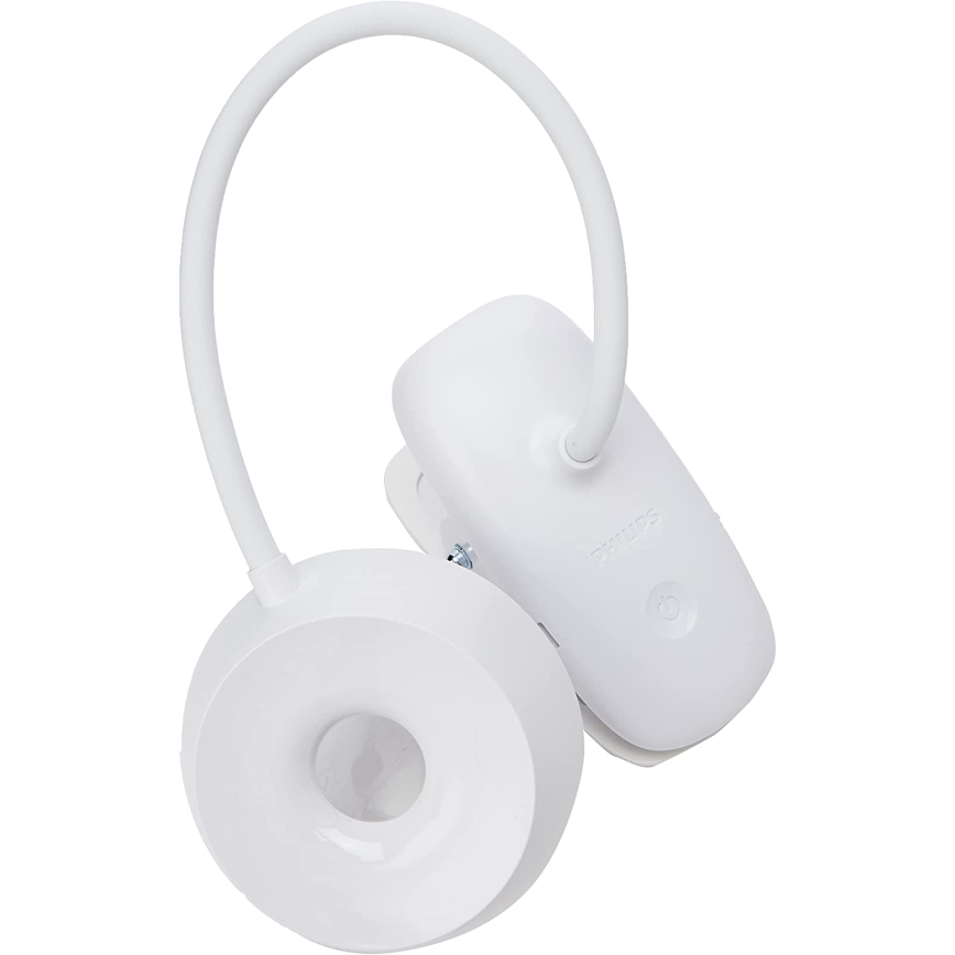 Philips - Світлодіодна лампа з затискачем та регулюванням яскравості DONUTCLIP LED/3W/5V CRI 90 біа