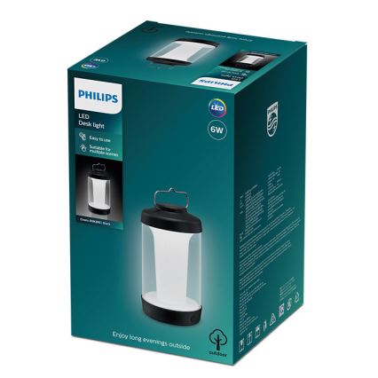 Philips - Світлодіодна переносна лампа з регулюванням яскравості CICERO LED/6W/5V IP54 1200 mAh