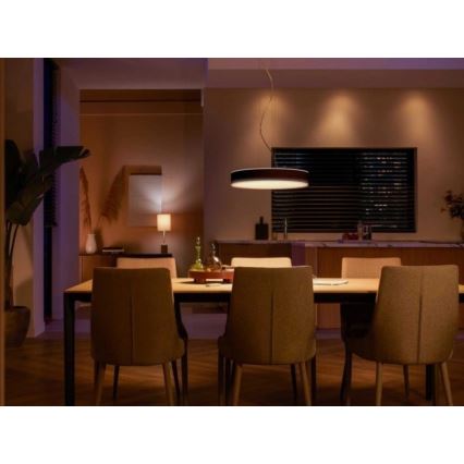 Philips - Світлодіодна підвісна люстра з регулюванням яскравості Hue LED/33,5W/230V 2200-6500K чорний + пульт дистанційного керування