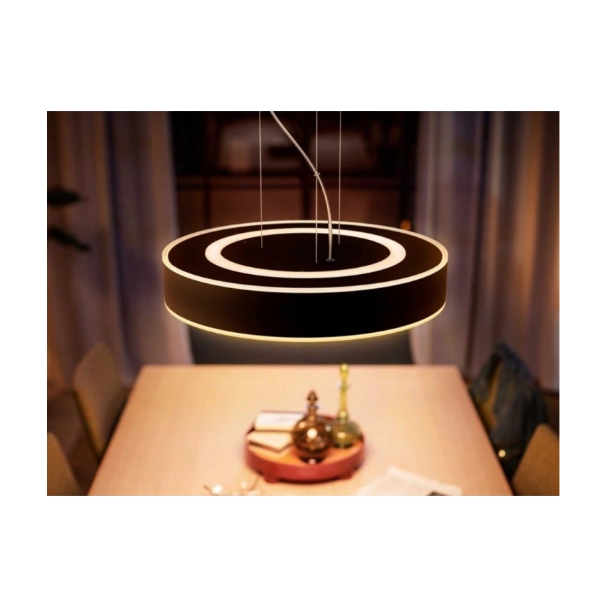 Philips - Світлодіодна підвісна люстра з регулюванням яскравості Hue LED/33,5W/230V 2200-6500K чорний + пульт дистанційного керування