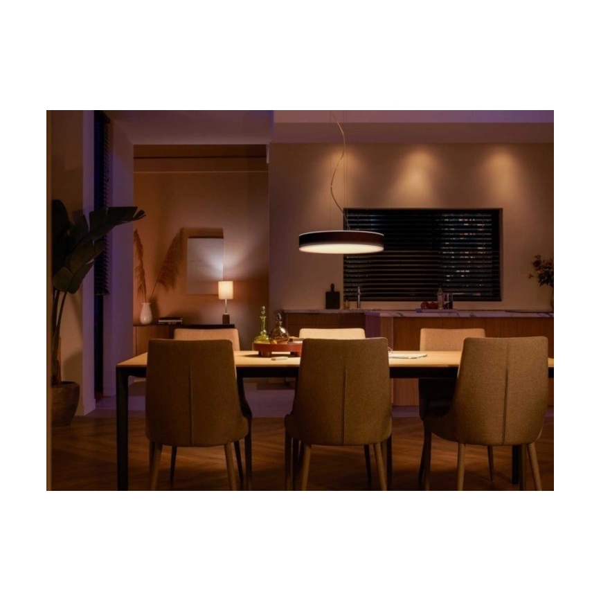 Philips - Світлодіодна підвісна люстра з регулюванням яскравості Hue LED/33,5W/230V 2200-6500K чорний + пульт дистанційного керування