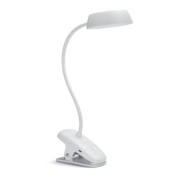 Philips - Світлодіодна регульована лампа з кліпсою DONUTCLIP LED/3W/5V 1200 mAh CRI 90 біла