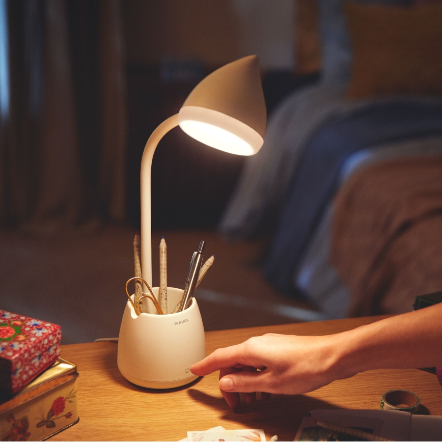 Philips - Сенсорна настільна світлодіодна лампа з регулюванням яскравості HAT LED/4,5W/5V 3000/4000/5700K CRI 90
