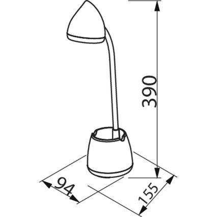 Philips - Сенсорна настільна світлодіодна лампа з регулюванням яскравості HAT LED/4,5W/5V 3000/4000/5700K CRI 90