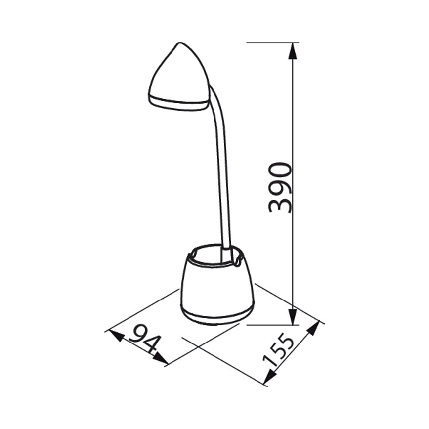 Philips - Сенсорна настільна світлодіодна лампа з регулюванням яскравості HAT LED/4,5W/5V 3000/4000/5700K CRI 90
