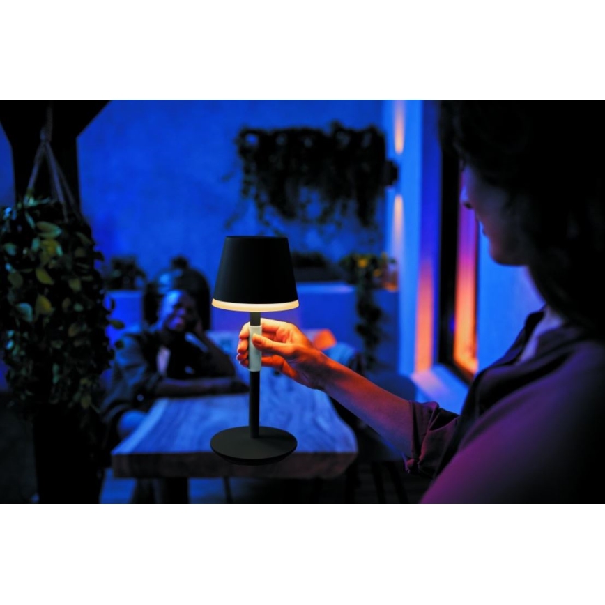 Philips - Світлодіодна вулична сенсорна RGBW-лампа з регулюванням яскравості Hue GO LED/6,2W/230V 2000-6500K IP54