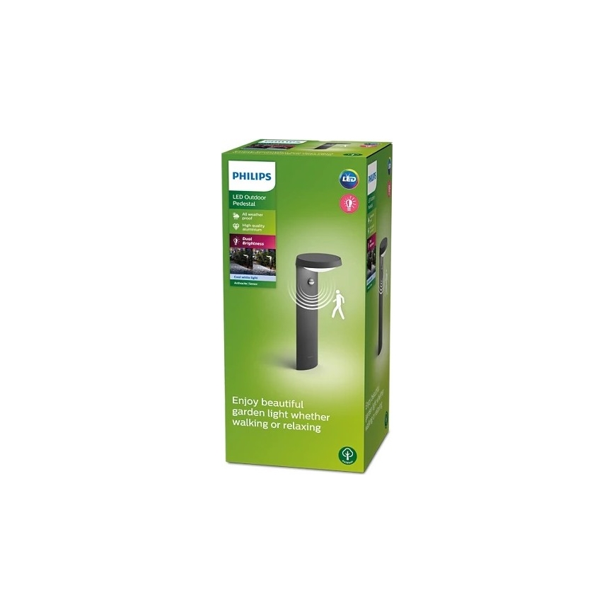 Philips - Світлодіодна вулична лампа з датчиком LED/9W/230V 4000K IP44