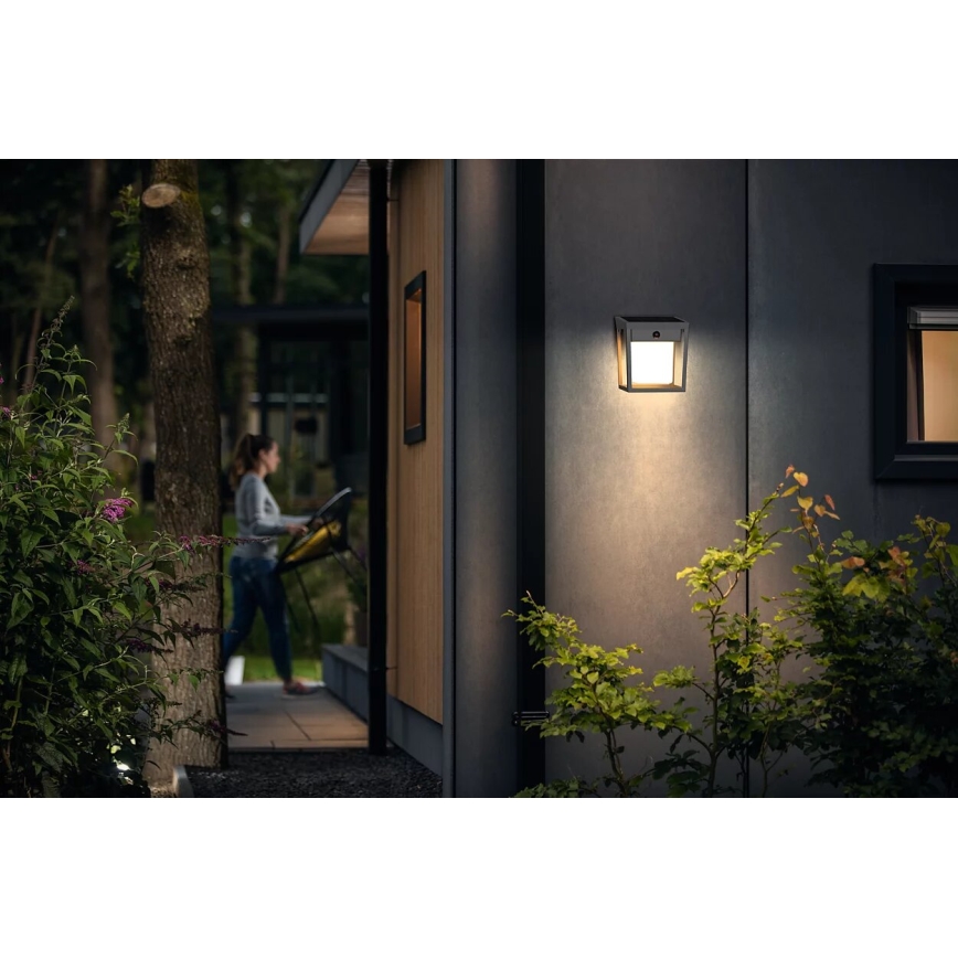 Philips - Світлодіодний настінний світильник з датчиком на сонячній батареї BLAISE LED/1,5W/3,7V 3000K IP44