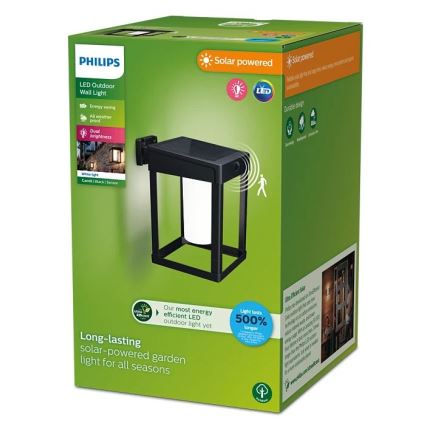 Philips - Світлодіодний настінний світильник з датчиком на сонячній батареї CAMILL LED/1,4W/3,7V 2000 mAh IP44