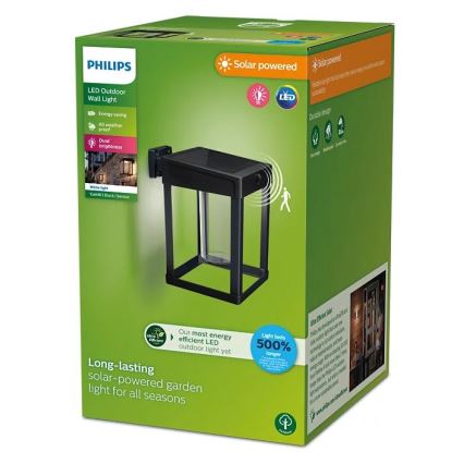 Philips - Світлодіодний настінний світильник з датчиком на сонячній батареї CAMILL LED/1,4W/3,7V 2000 mAh IP44
