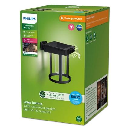 Philips - Світлодіодний настінний світильник з датчиком на сонячній батареї CAMILL LED/1,4W/3,7V 2000 mAh IP44