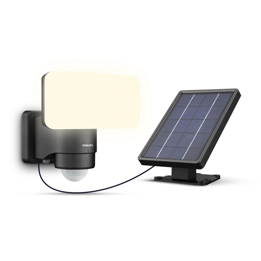 Philips - Світлодіодний настінний світильник з датчиком на сонячній батареї TYLUS LED/6W/3,7V 5000K IP44
