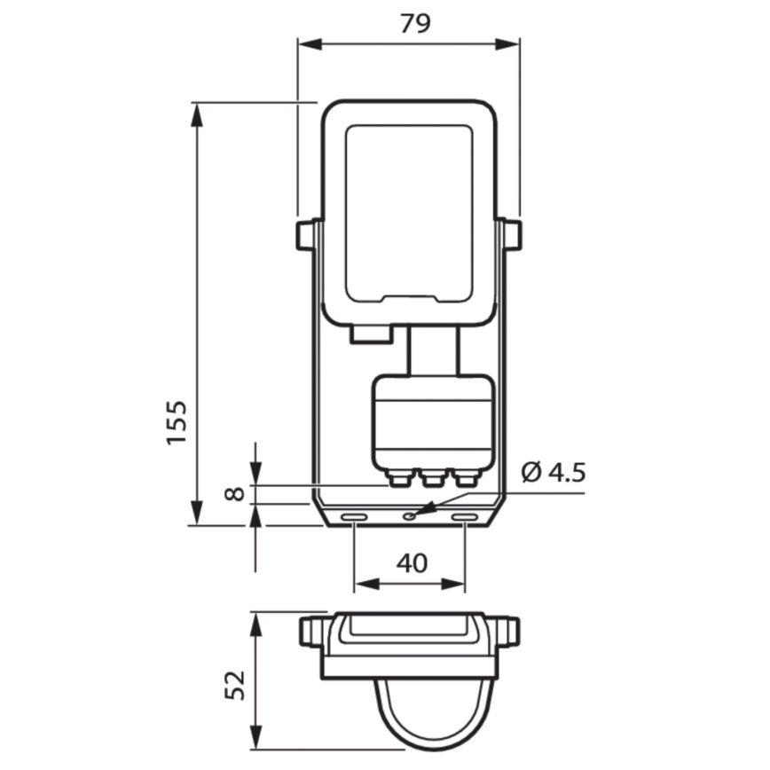 Philips - Світлодіодний прожектор з датчиком LED/10W/230V 3000K IP65