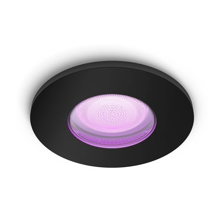 Philips - Світлодіодний RGBW вбудований стельовий світильник для ванної з регулюванням яскравості Hue XAMENTO GU10/5,7W/230V IP44 2200-6500K