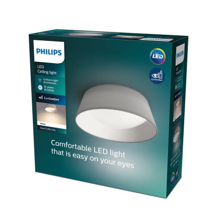 Philips - Світлодіодний стельовий світильник LED/14W/230V сіра