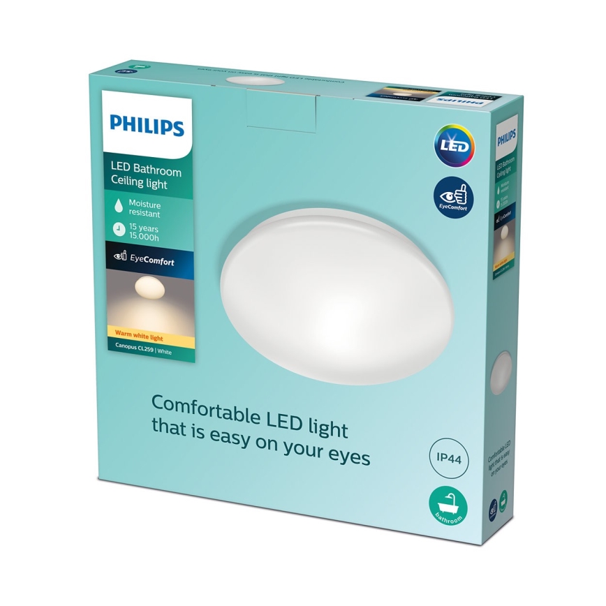 Philips - Світлодіодний стельовий світильник для ванної кімнати LED/17W/230V IP44