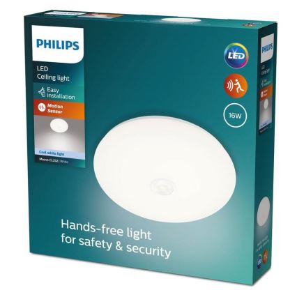 Philips - Світлодіодний стельовий світильник з датчиком LED/16W/230V 4000K