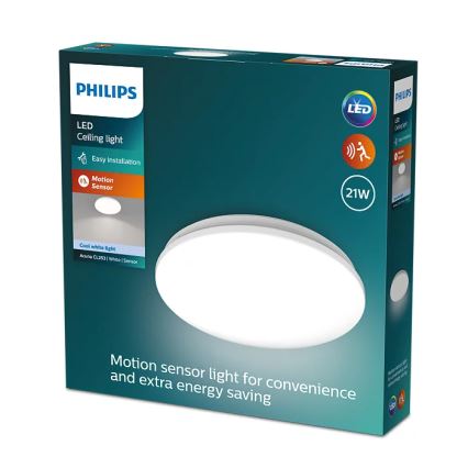 Philips - Світлодіодний стельовий світильник з датчиком ACUNA LED/21W/230V 4000K