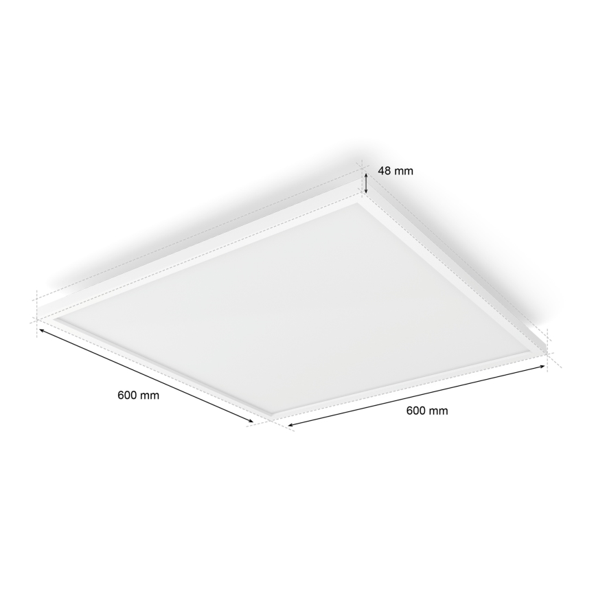 Philips - Світлодіодний димований стельовий світильник Hue AURELLE LED/39W/230V 2200-6500K 60x60 cm білий