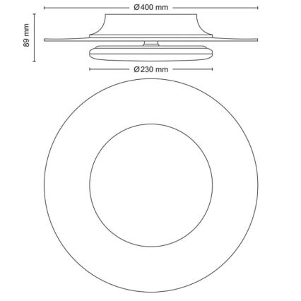 Philips- Світлодіодний стельовий світильник з регулюванням яскравості SCENE SWITCH LED/30W/230V 2700K срібний
