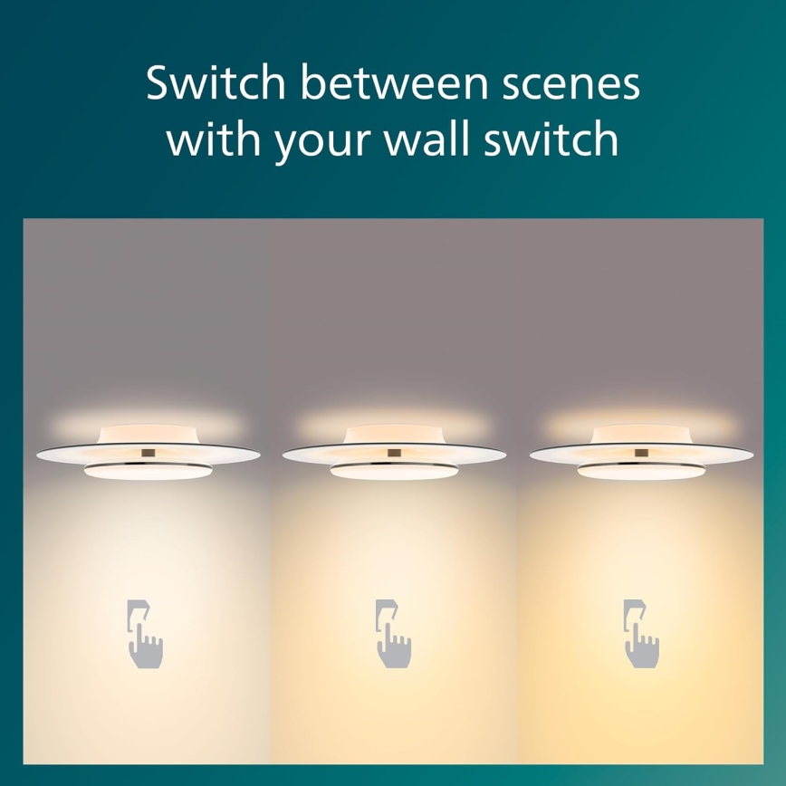 Philips- Світлодіодний стельовий світильник з регулюванням яскравості SCENE SWITCH LED/30W/230V 2700K чорний