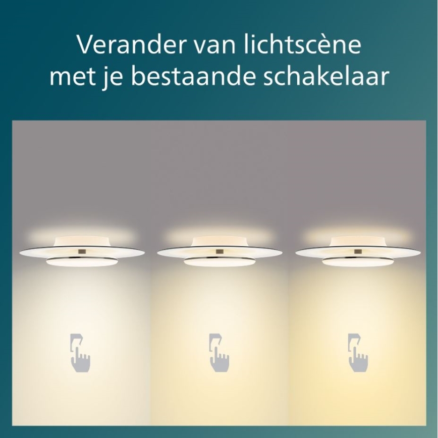 Philips- Світлодіодний стельовий світильник з регулюванням яскравості SCENE SWITCH LED/40W/230V 2700K чорний