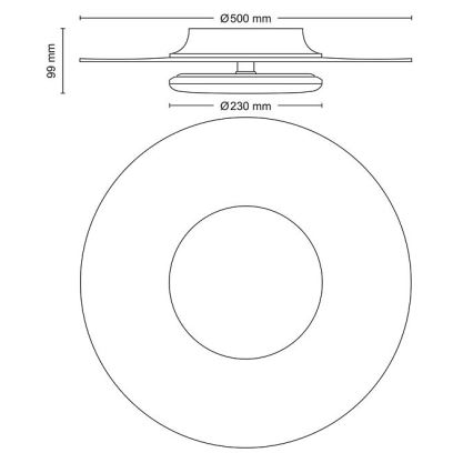Philips- Світлодіодний стельовий світильник з регулюванням яскравості SCENE SWITCH LED/40W/230V 2700K чорний