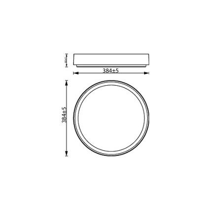 Philips - Світлодіодний стельовий світильник з регулюванням яскравості HANNO LED/24W/230V 2700K чорний