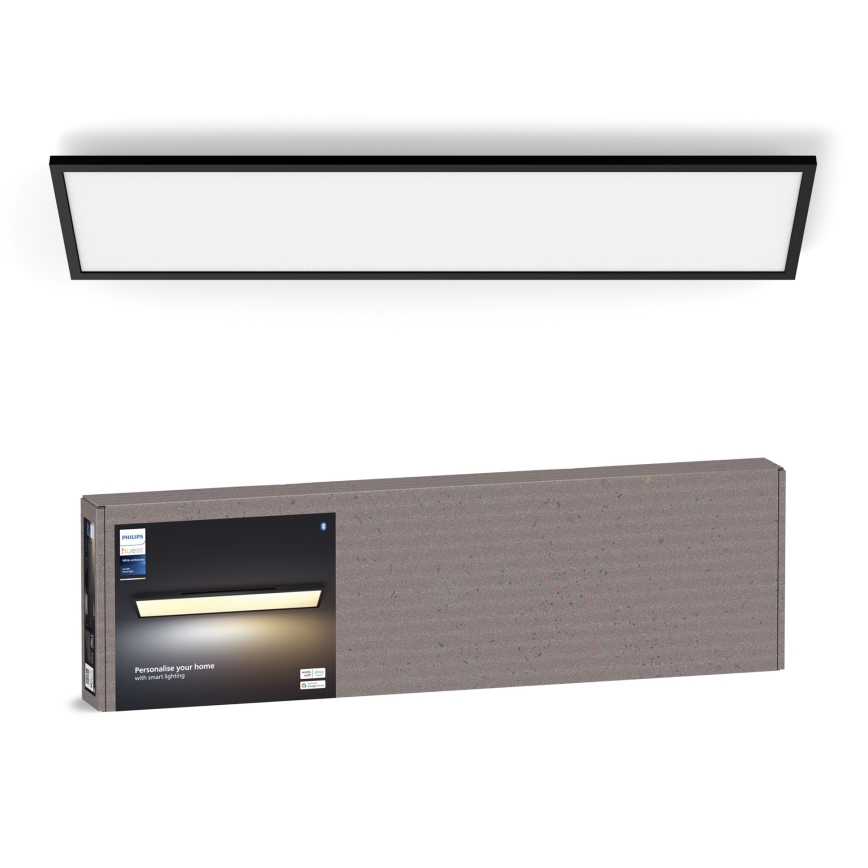 Philips - Світлодіодний стельовий світильник з регулюванням яскравості Hue AURELLE LED/39W/230V 2200-6500K 120x30 см чорний