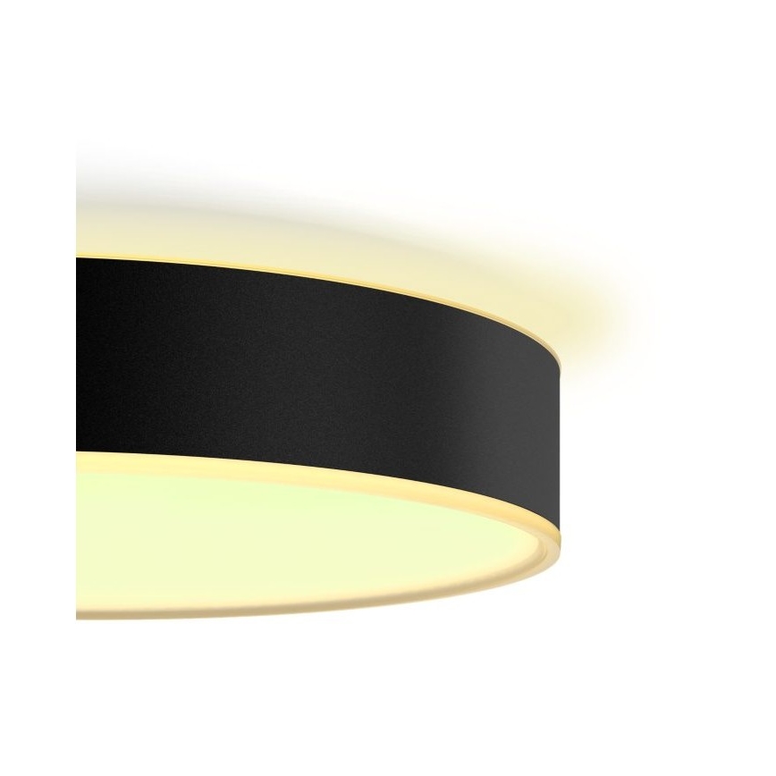 Philips - Світлодіодний стельовий світильник з регулюванням яскравості Hue LED/19,2W/230V 2200-6500K діаметр 381 мм чорний + пульт дистанційного керування